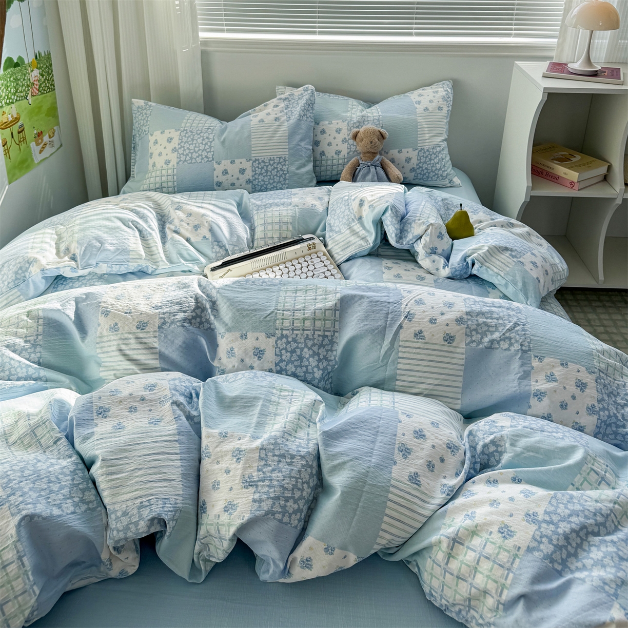 91家纺网 家纺一手货源 找家纺 （总）多品家纺 2025新款超柔云感双层纱四件套