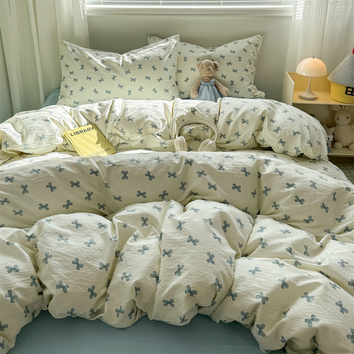 91家纺网 家纺一手货源 找家纺 （总）多品家纺 2025新款超柔云感双层纱四件套