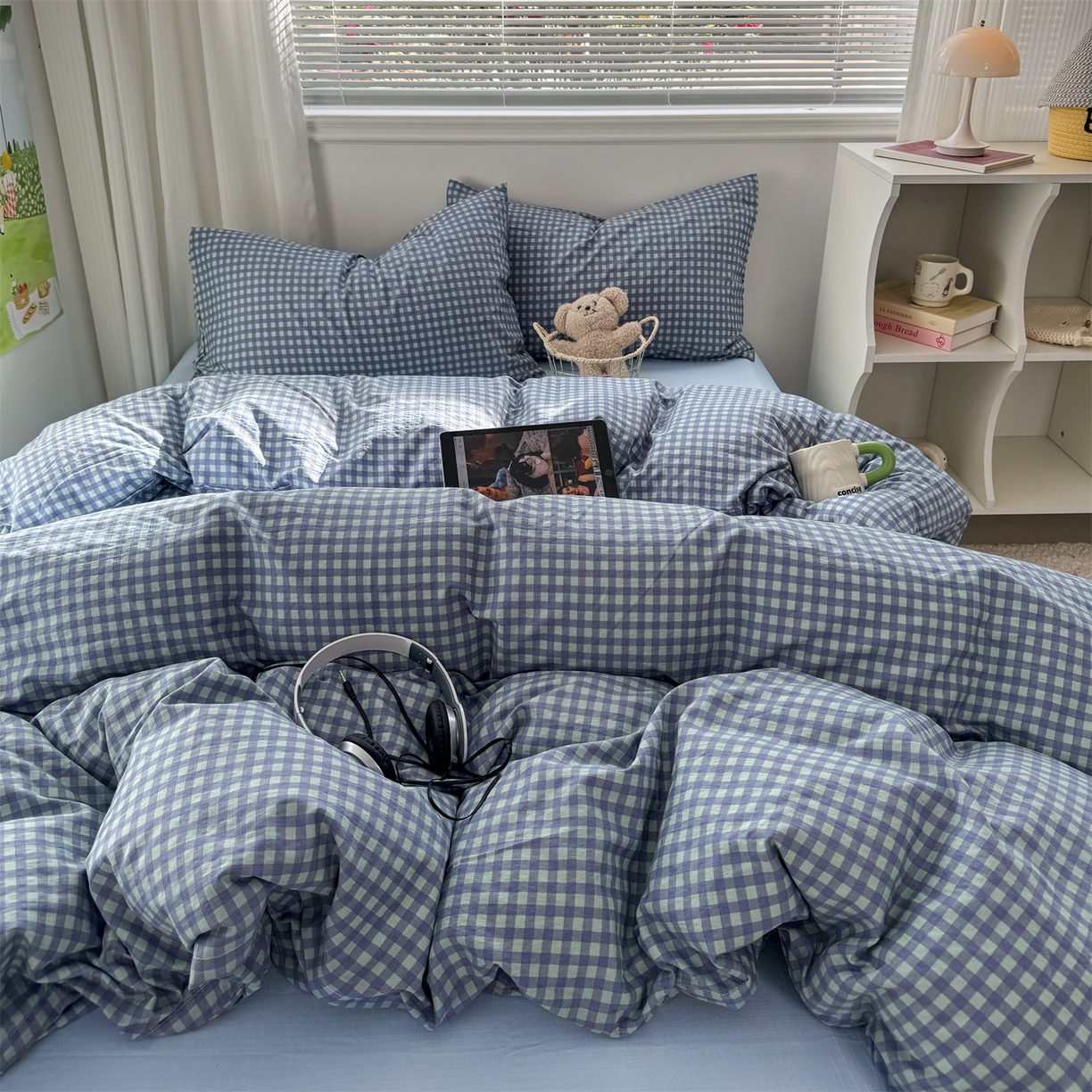 91家纺网 家纺一手货源 找家纺 （总）多品家纺 2025新款超柔云感双层纱四件套