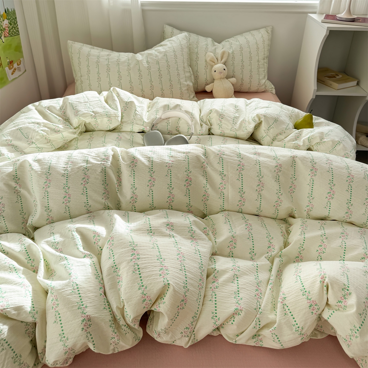 91家纺网 家纺一手货源 找家纺 （总）多品家纺 2025新款超柔云感双层纱四件套