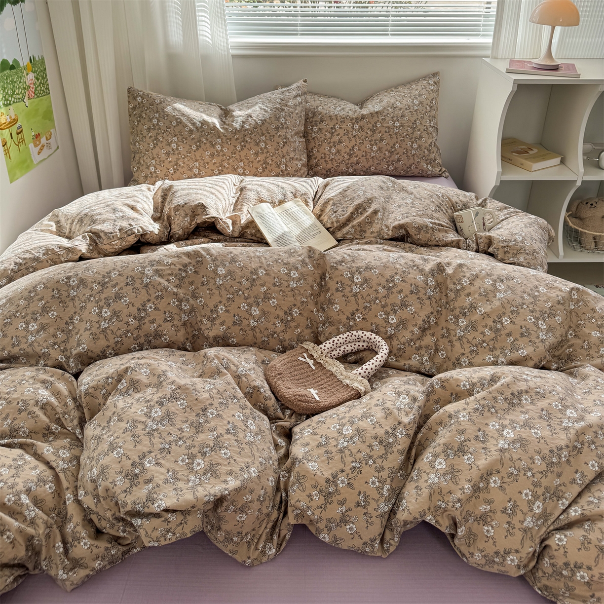 91家纺网 家纺一手货源 找家纺 （总）多品家纺 2025新款超柔云感双层纱四件套