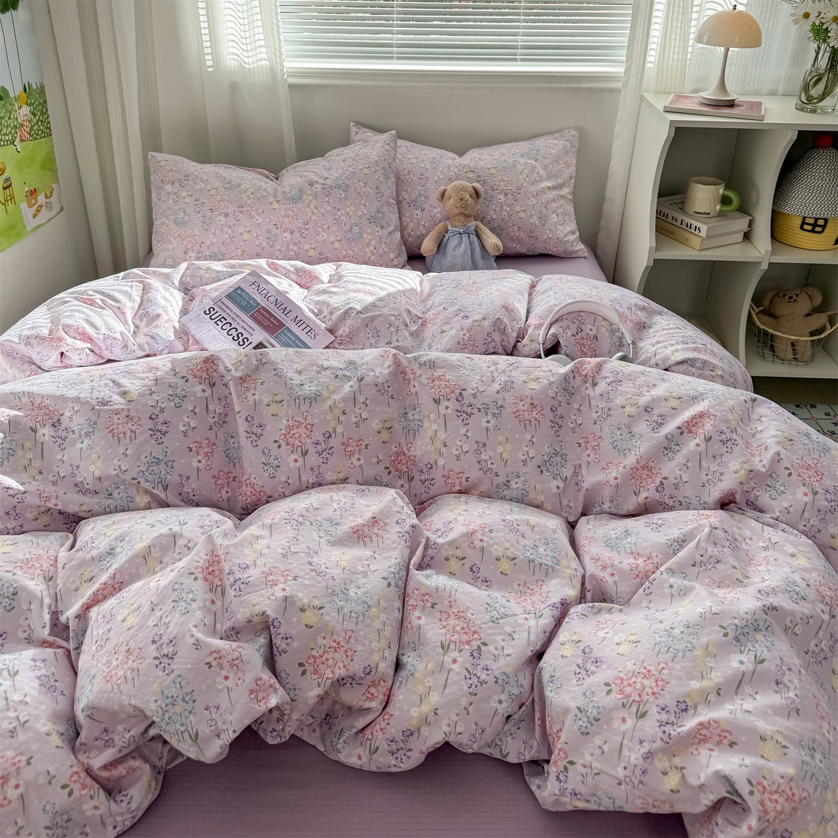 91家纺网 家纺一手货源 找家纺 （总）多品家纺 2025新款超柔云感双层纱四件套