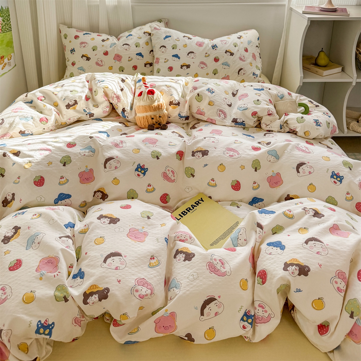 91家纺网 家纺一手货源 找家纺 （总）多品家纺 2025新款超柔云感双层纱四件套