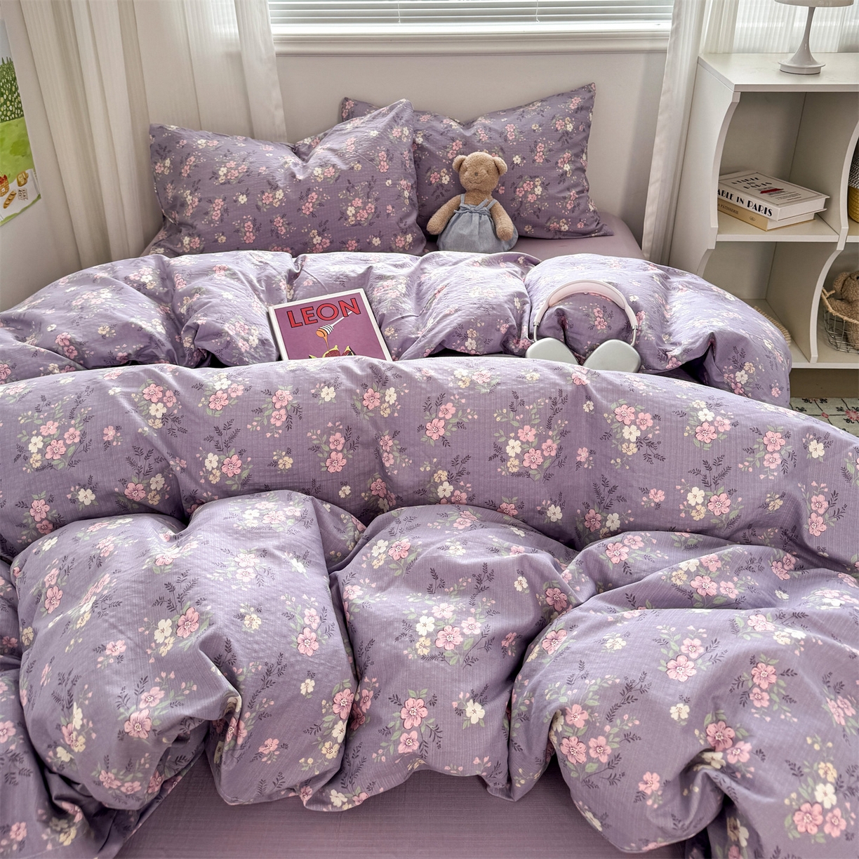 91家纺网 家纺一手货源 找家纺 （总）多品家纺 2025新款超柔云感双层纱四件套