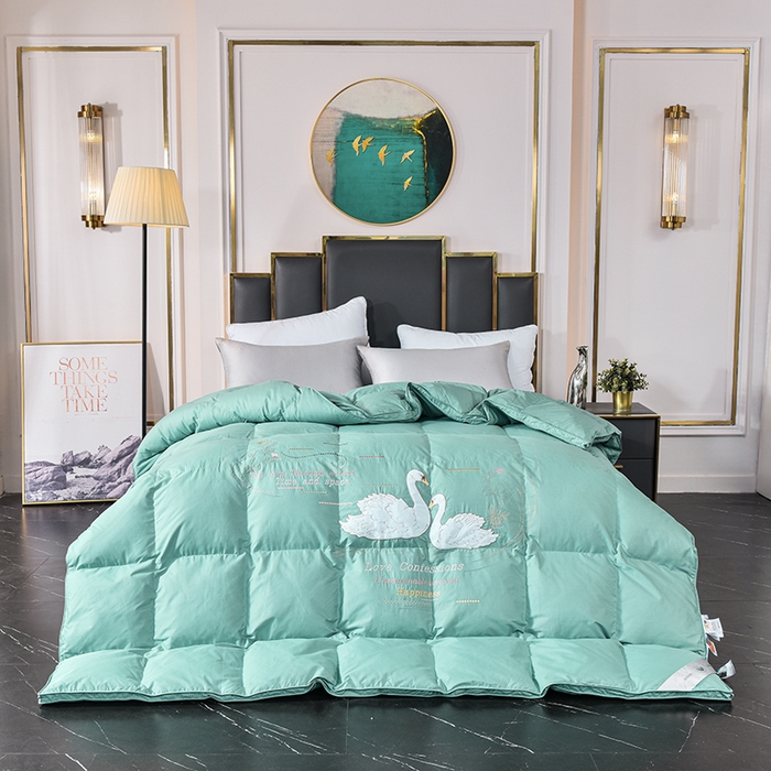 91家纺网 家纺一手货源 找家纺 （总）四川牛皮席 2025秋冬新款95白鹅绒被