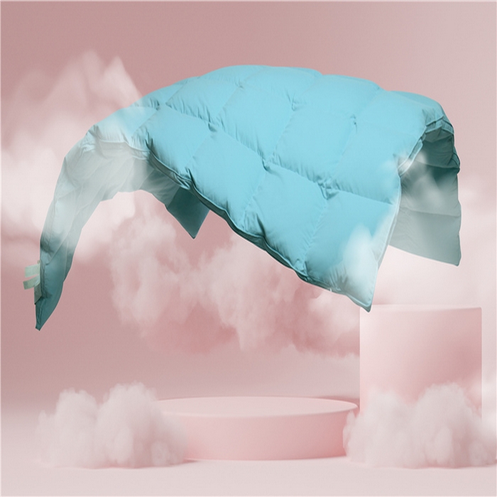 91家纺网 家纺一手货源 找家纺 四川牛皮席 2025新款绣花牡丹95%鹅绒被 绣花牡丹-冰兰