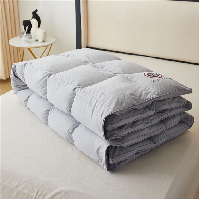 91家纺网 家纺一手货源 找家纺 四川牛皮席 2025新款糯棉立体被被冬被被子羽绒被春秋被鹅绒被 糯棉灰色