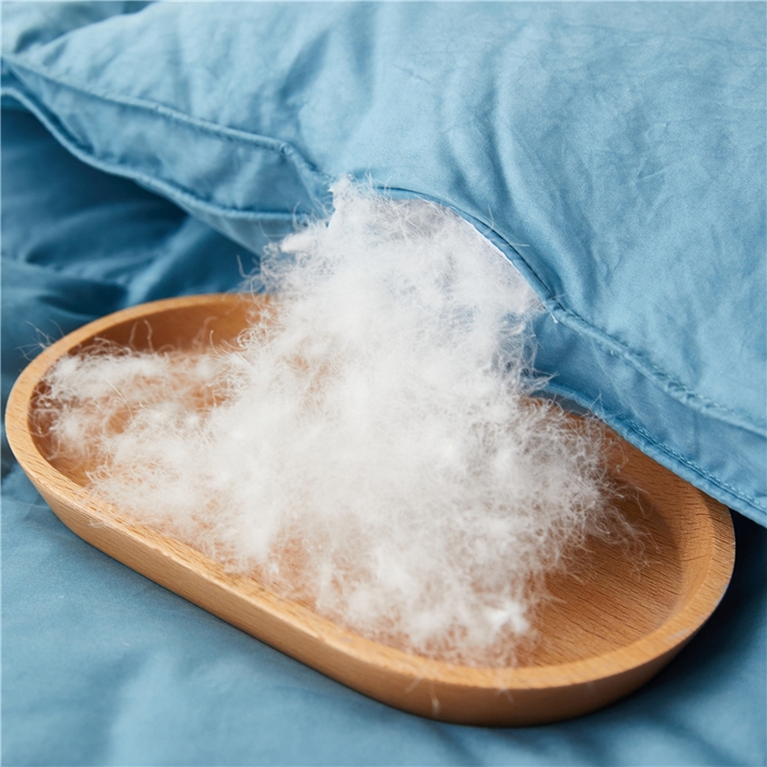 91家纺网 家纺一手货源 找家纺 四川牛皮席 2025新款糯棉立体被被冬被被子羽绒被春秋被鹅绒被 糯棉蓝色