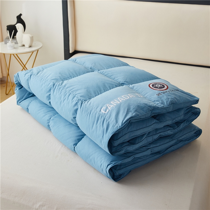 91家纺网 家纺一手货源 找家纺 四川牛皮席 2025新款糯棉立体被被冬被被子羽绒被春秋被鹅绒被 糯棉蓝色