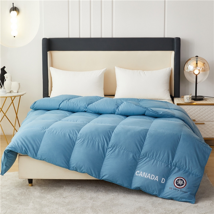 91家纺网 家纺一手货源 找家纺 四川牛皮席 2025新款糯棉立体被被冬被被子羽绒被春秋被鹅绒被 糯棉蓝色