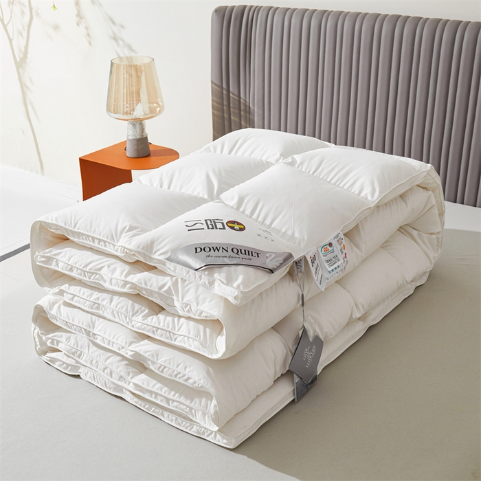 91家纺网 家纺一手货源 找家纺 四川牛皮席 2025新款三防羽绒被鹅绒被 被子被芯 贵族白