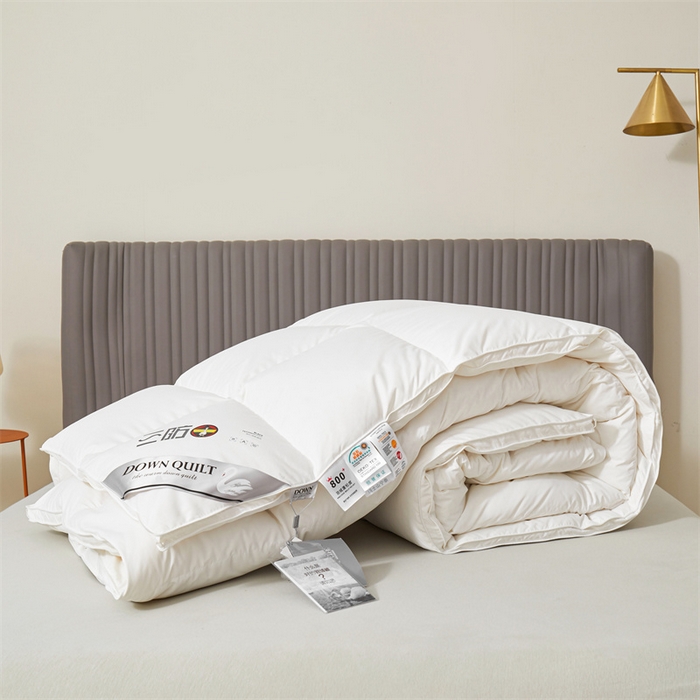 91家纺网 家纺一手货源 找家纺 四川牛皮席 2025新款三防羽绒被鹅绒被 被子被芯 贵族白