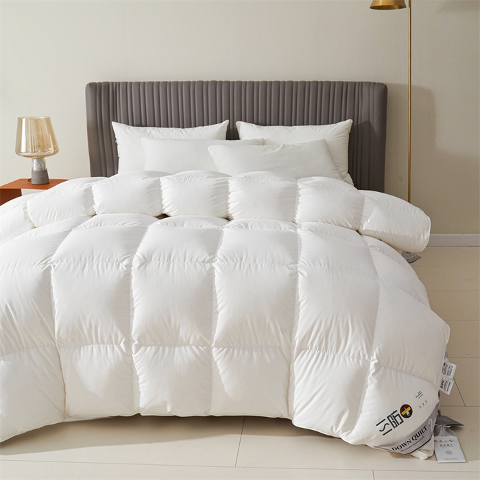 91家纺网 家纺一手货源 找家纺 四川牛皮席 2025新款三防羽绒被鹅绒被 被子被芯 贵族白