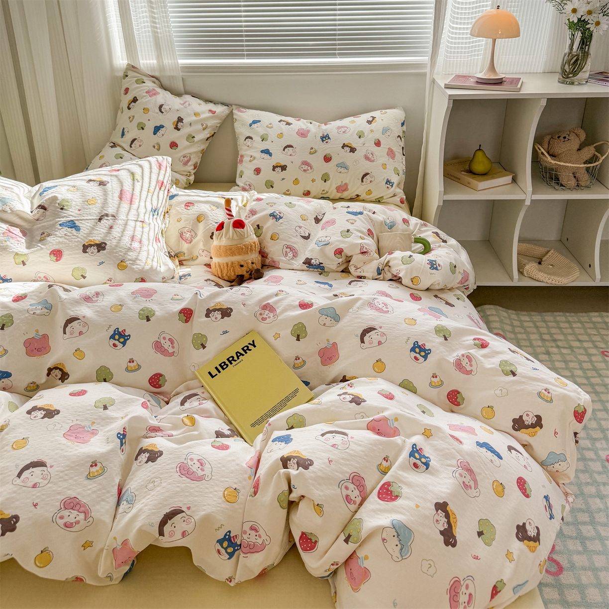 91家纺网 家纺一手货源 找家纺 多品家纺 2025新款超柔云感双层纱四件套 魔法新新