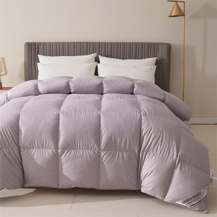 91家纺网 家纺一手货源 找家纺 四川牛皮席 2025新款德芙柔羽绒被 被子被芯 紫罗兰