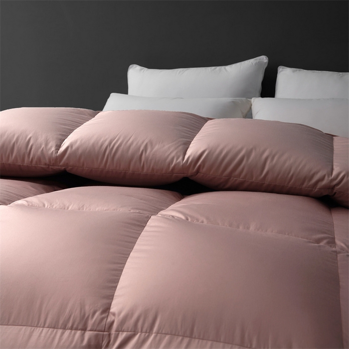 91家纺网 家纺一手货源 找家纺 四川牛皮席 2025新款180支全棉纯棉羽绒被 被子被芯 米兰-豆沙