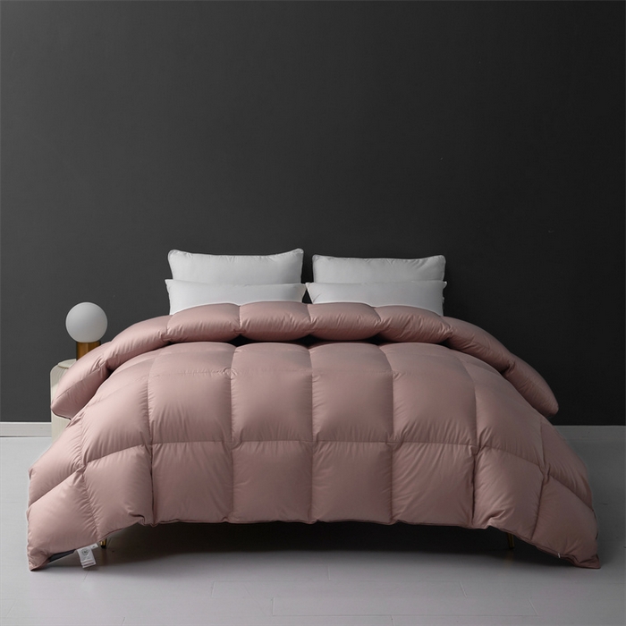 91家纺网 家纺一手货源 找家纺 四川牛皮席 2025新款180支全棉纯棉羽绒被 被子被芯 米兰-豆沙