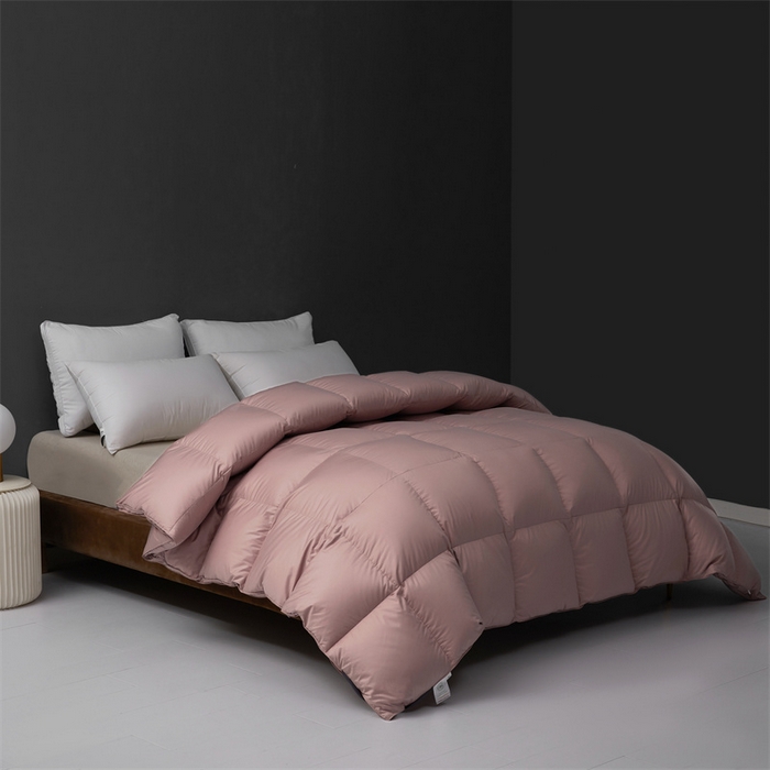 91家纺网 家纺一手货源 找家纺 四川牛皮席 2025新款180支全棉纯棉羽绒被 被子被芯 米兰-豆沙