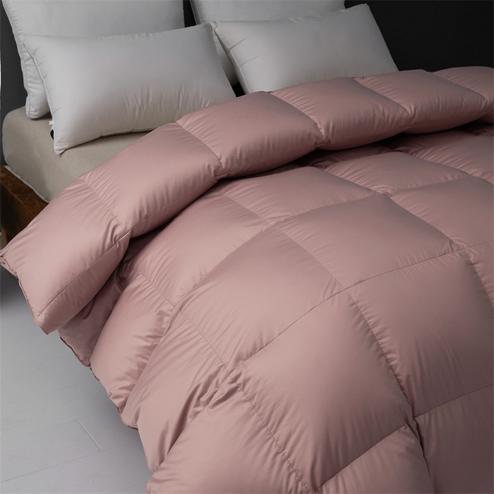 91家纺网 家纺一手货源 找家纺 四川牛皮席 2025新款180支全棉纯棉羽绒被 被子被芯 米兰-豆沙