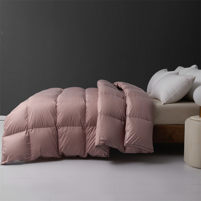 91家纺网 家纺一手货源 找家纺 四川牛皮席 2025新款180支全棉纯棉羽绒被 被子被芯 米兰-豆沙