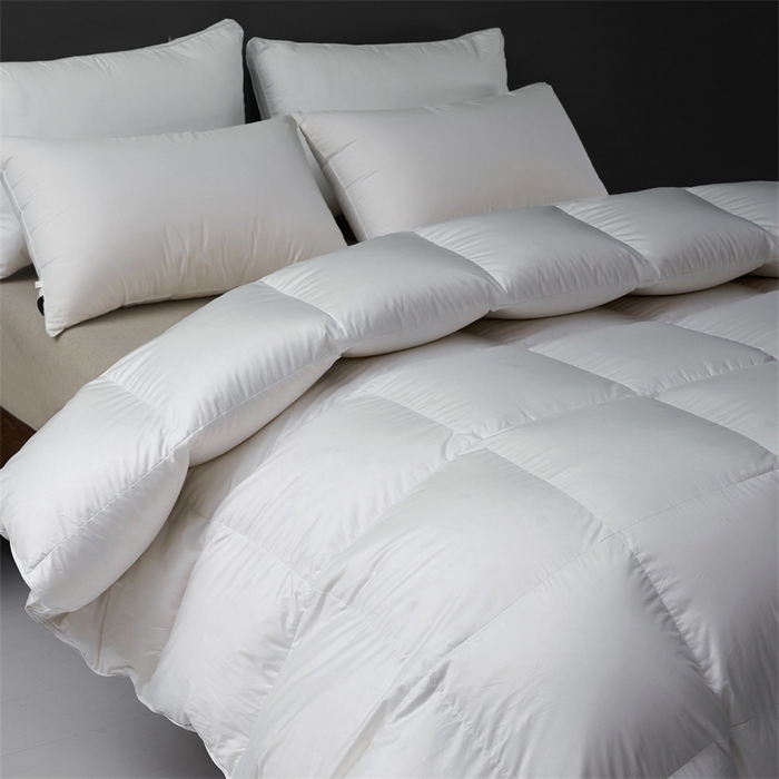 91家纺网 家纺一手货源 找家纺 四川牛皮席 2025新款180支全棉纯棉羽绒被 被子被芯 米兰-白色