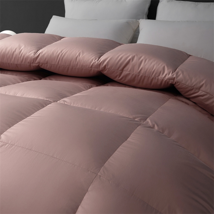 91家纺网 家纺一手货源 找家纺 四川牛皮席 2025新款180支全棉纯棉羽绒被 被子被芯 米兰-豆沙