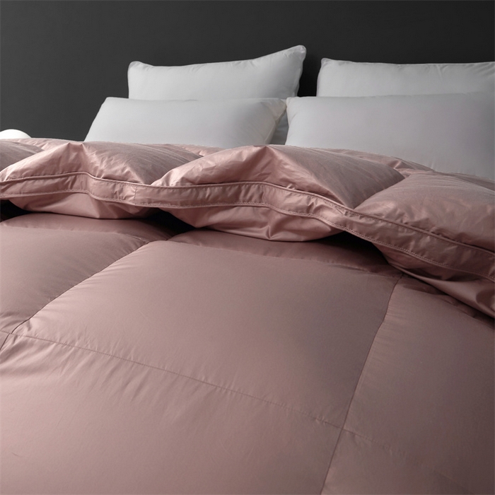 91家纺网 家纺一手货源 找家纺 四川牛皮席 2025新款180支全棉纯棉羽绒被 被子被芯 米兰-豆沙