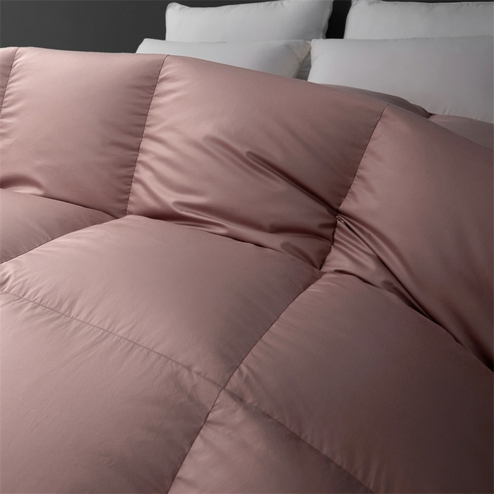 91家纺网 家纺一手货源 找家纺 四川牛皮席 2025新款180支全棉纯棉羽绒被 被子被芯 米兰-豆沙