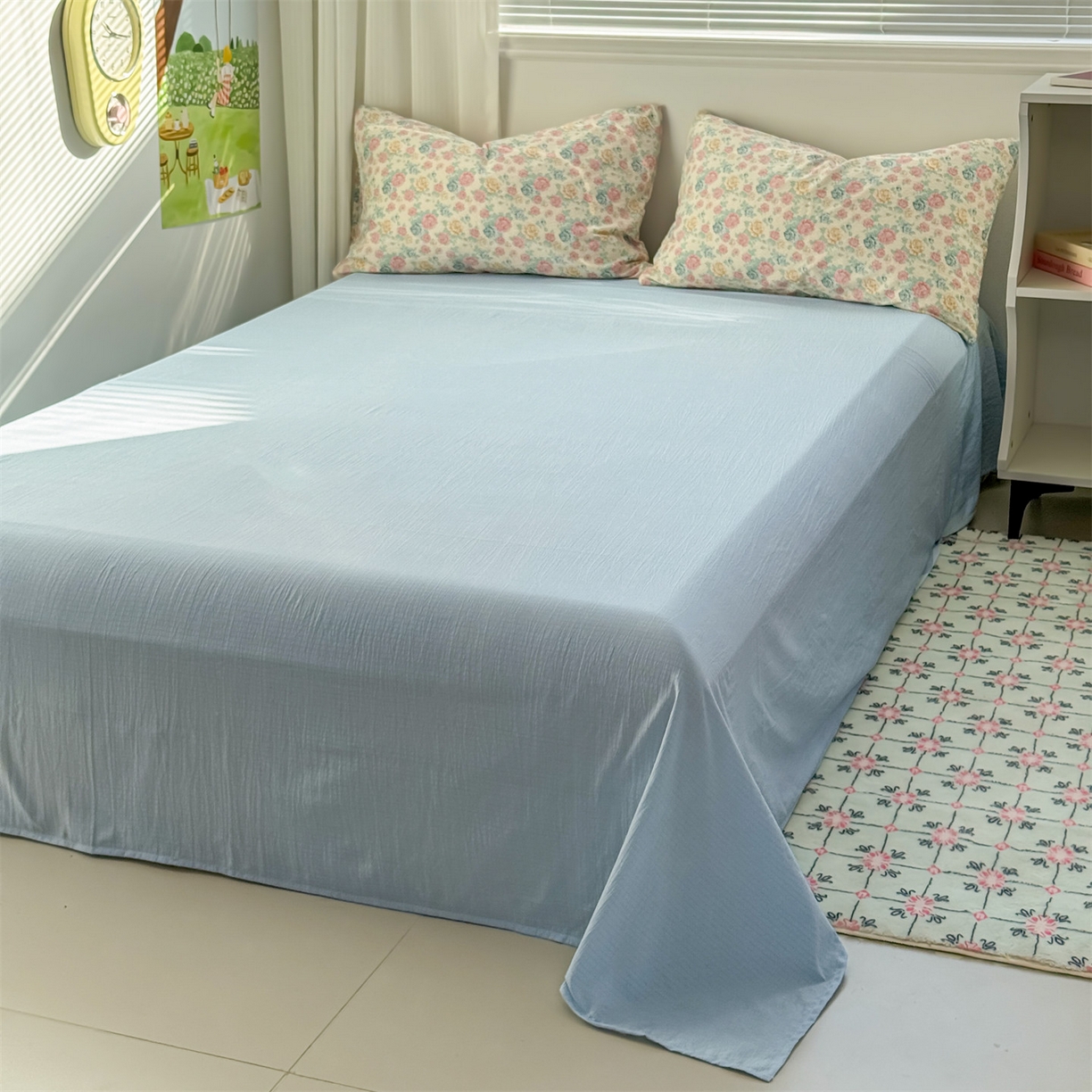 91家纺网 家纺一手货源 找家纺 多品家纺 2025新款超柔云感双层纱四件套 幽香