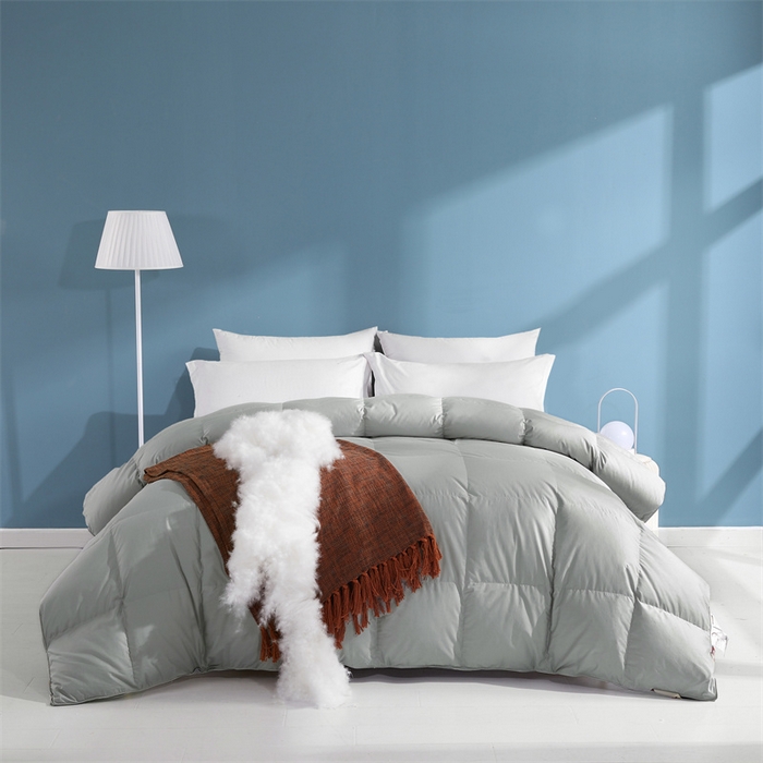 91家纺网 家纺一手货源 找家纺 四川牛皮席 2025新款120支全棉纯棉羽绒被 被子被芯 西雅图-灰色