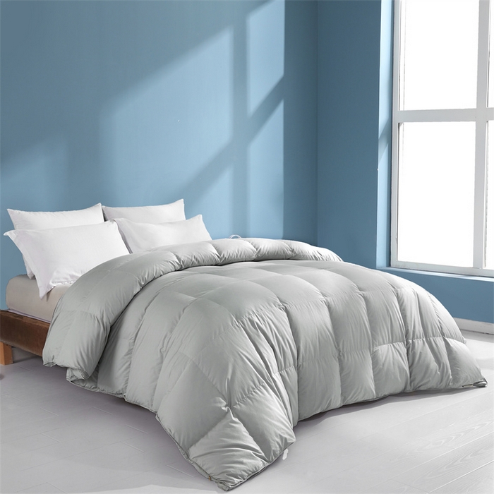 91家纺网 家纺一手货源 找家纺 四川牛皮席 2025新款120支全棉纯棉羽绒被 被子被芯 西雅图-灰色