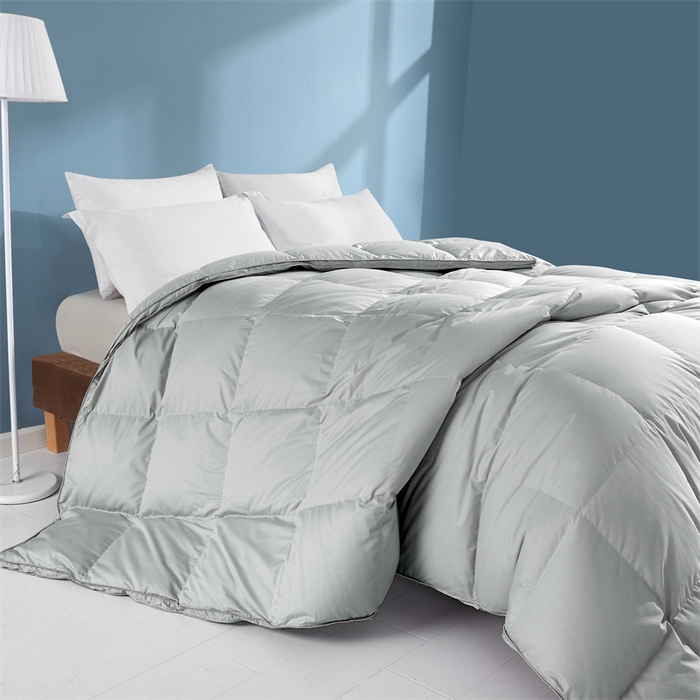 91家纺网 家纺一手货源 找家纺 四川牛皮席 2025新款120支全棉纯棉羽绒被 被子被芯 西雅图-灰色