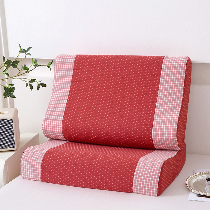 91家纺网 家纺一手货源 找家纺 （总）四川牛皮席 2025新款全棉纯棉双层纱乳胶枕 枕头枕芯