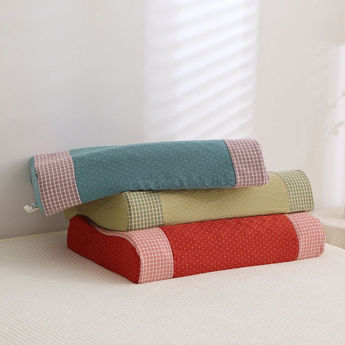 91家纺网 家纺一手货源 找家纺 （总）四川牛皮席 2025新款全棉纯棉双层纱乳胶枕 枕头枕芯