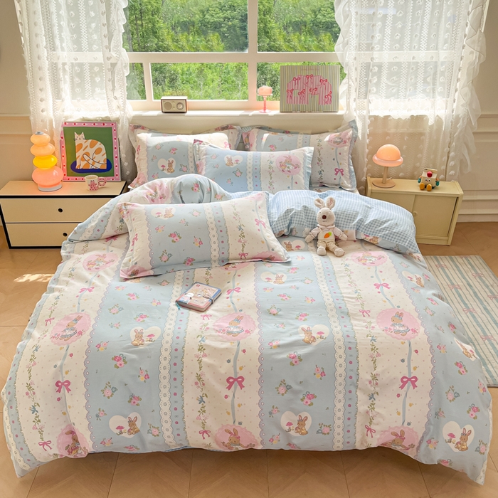 91家纺网 家纺一手货源 找家纺 （总）花梦欣 2025新款全棉印花单品系列-四件套