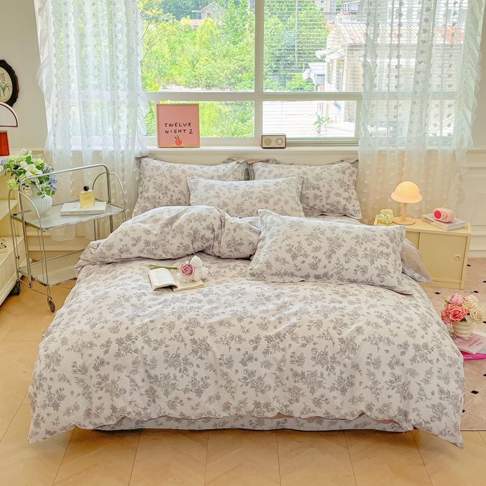 91家纺网 家纺一手货源 找家纺 （总）花梦欣 2025新款全棉印花单品系列-四件套