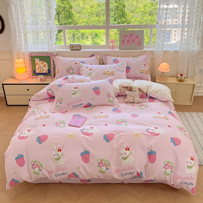 91家纺网 家纺一手货源 找家纺 （总）花梦欣 2025新款全棉印花单品系列-四件套