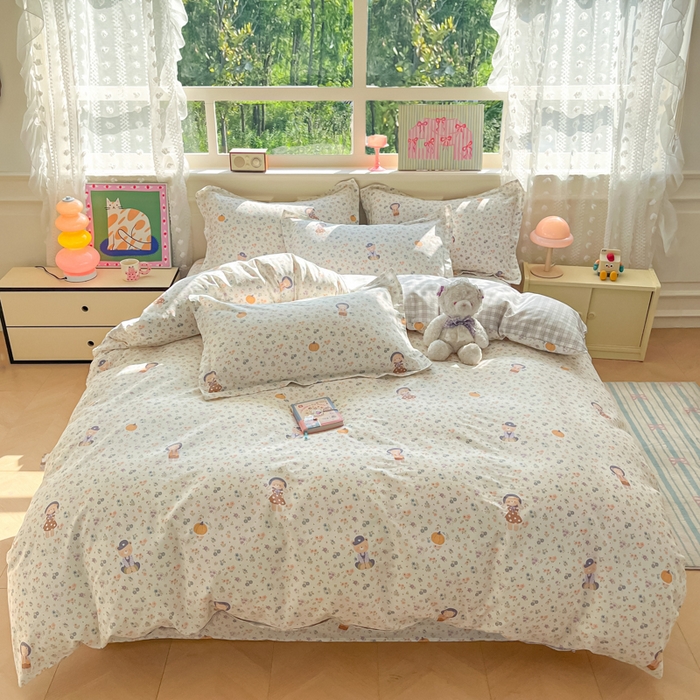 91家纺网 家纺一手货源 找家纺 （总）花梦欣 2025新款全棉印花单品系列-四件套