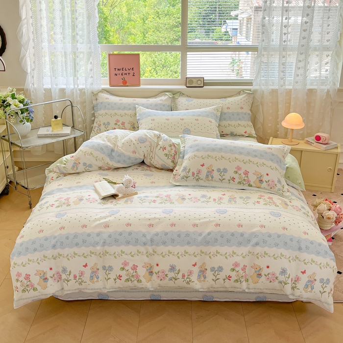 91家纺网 家纺一手货源 找家纺 （总）花梦欣 2025新款全棉印花单品系列-四件套