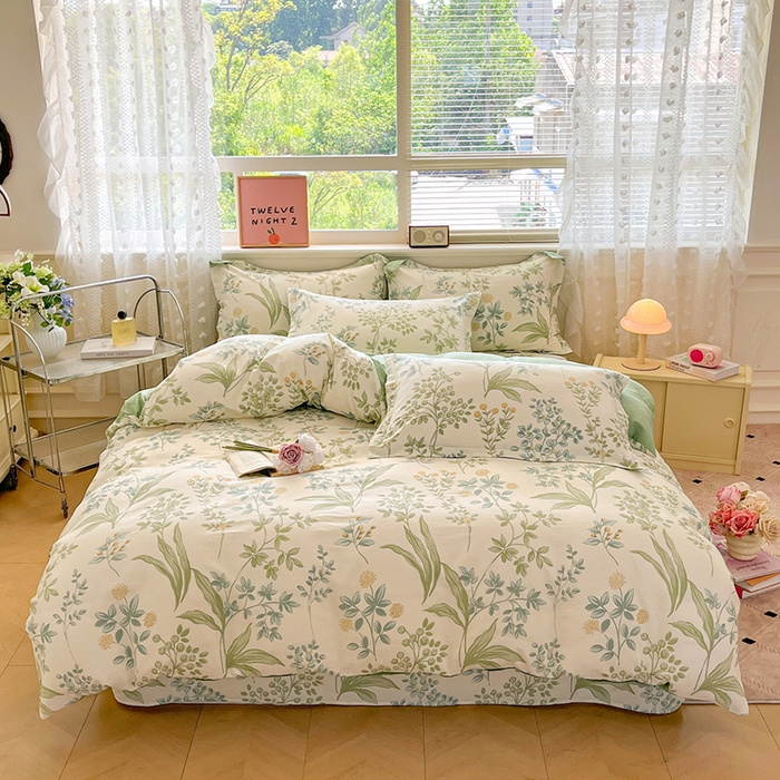 91家纺网 家纺一手货源 找家纺 （总）花梦欣 2025新款全棉印花单品系列-四件套