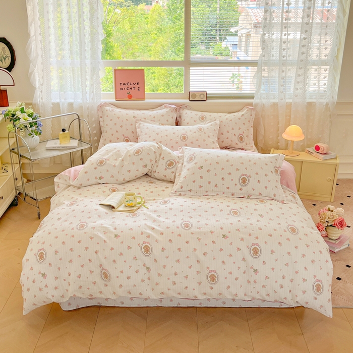 91家纺网 家纺一手货源 找家纺 （总）花梦欣 2025新款全棉印花单品系列-四件套