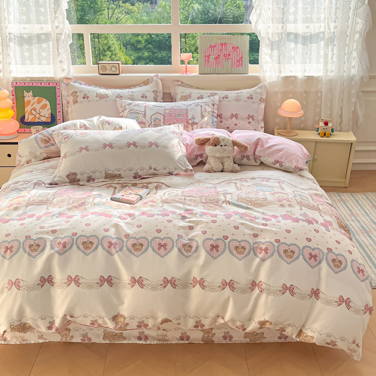 91家纺网 家纺一手货源 找家纺 （总）花梦欣 2025新款全棉印花单品系列-四件套