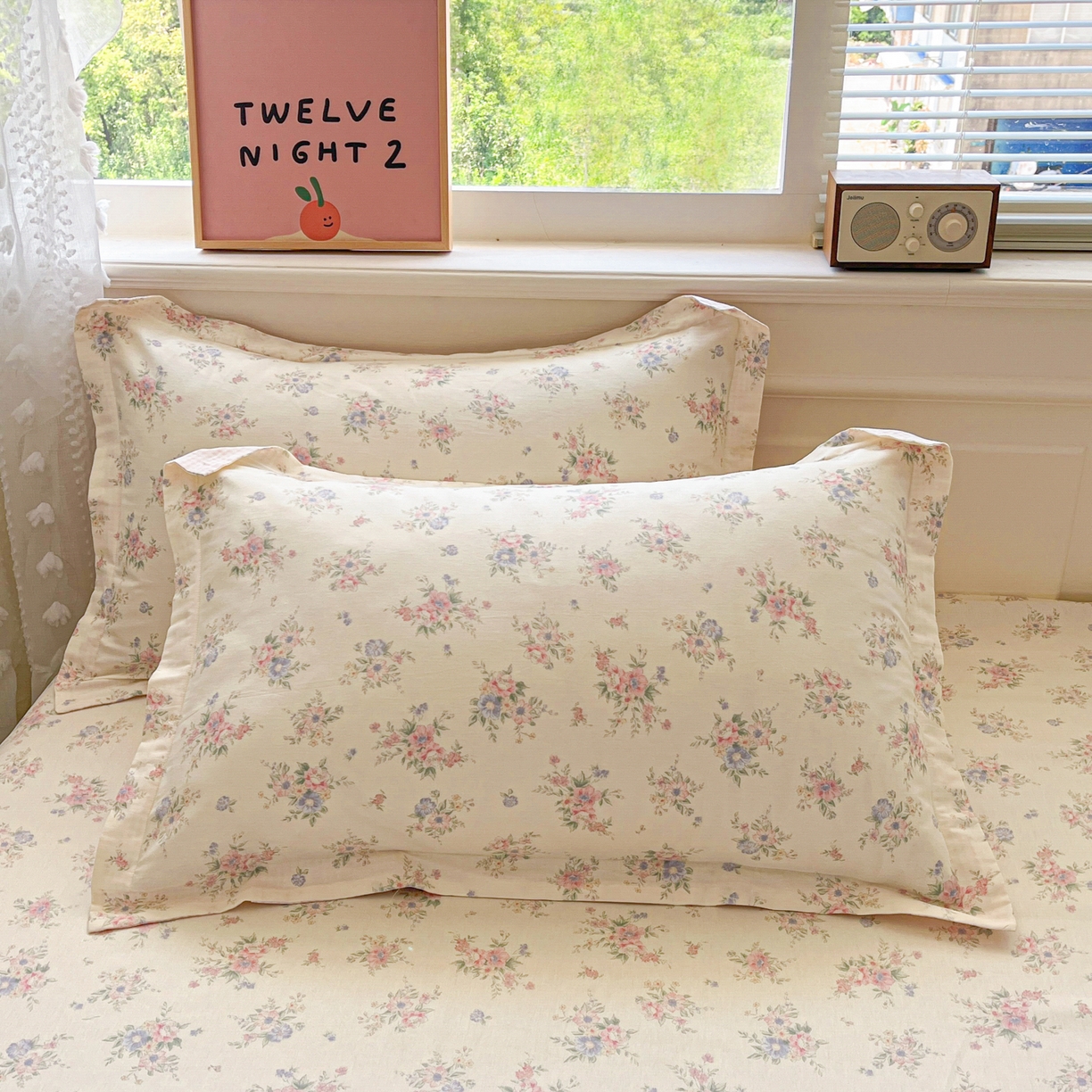 91家纺网 家纺一手货源 找家纺 花梦欣 2025新款全棉印花单品系列-四件套 欧风花影