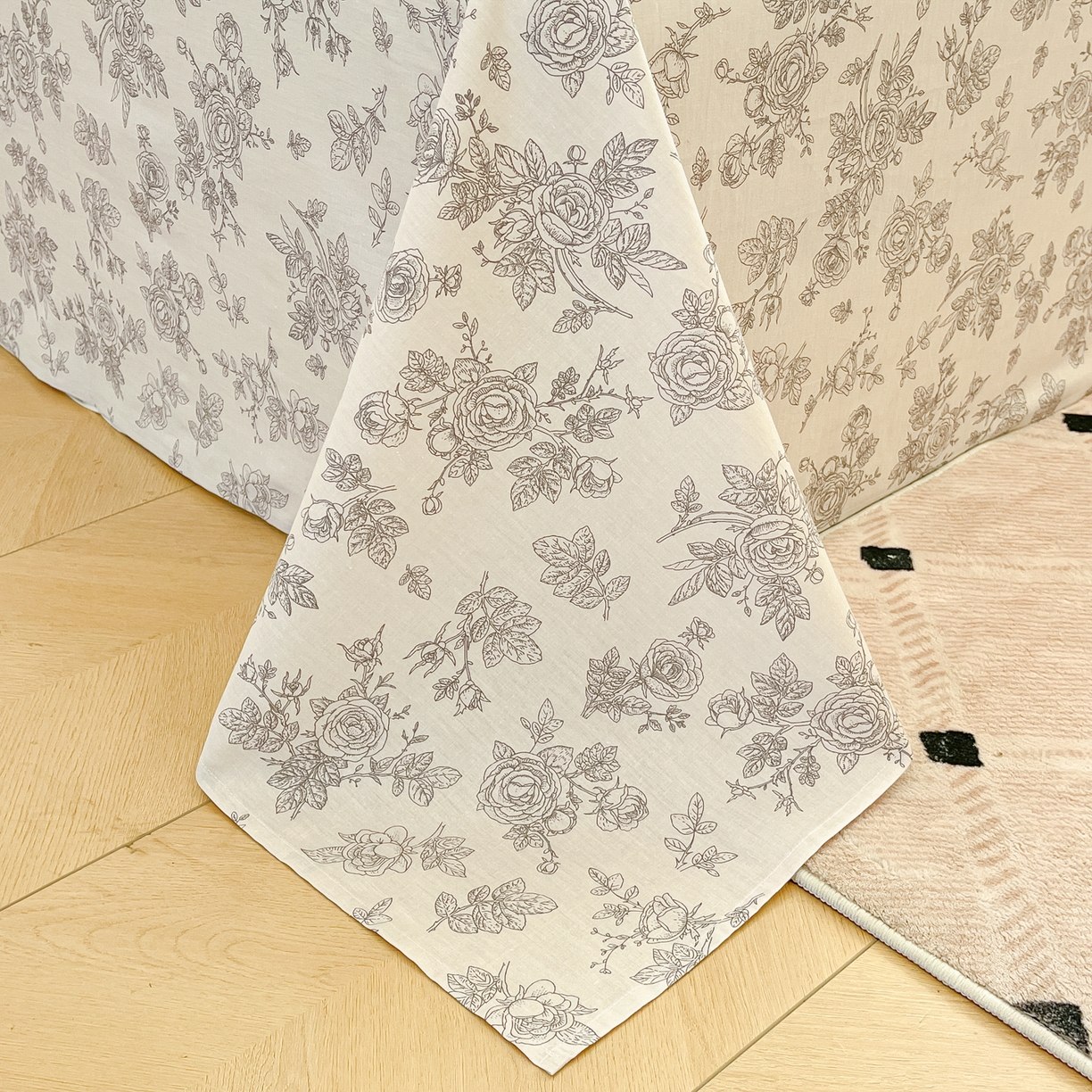 91家纺网 家纺一手货源 找家纺 花梦欣 2025新款全棉印花单品系列-四件套 摩菲