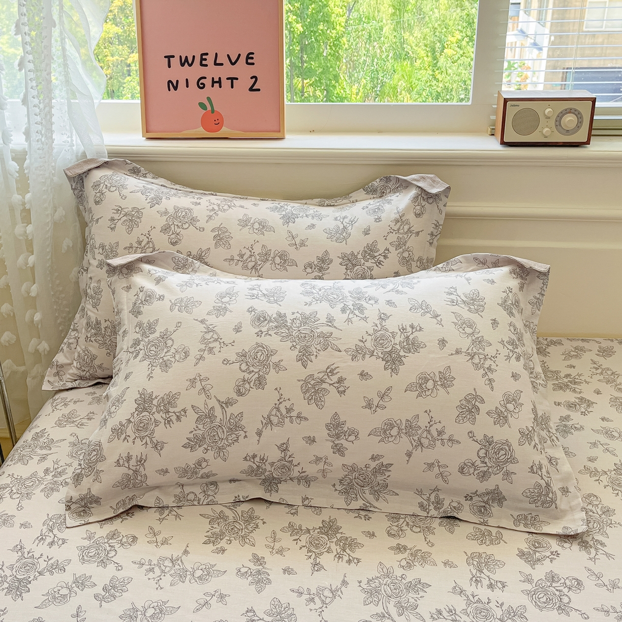 91家纺网 家纺一手货源 找家纺 花梦欣 2025新款全棉印花单品系列-四件套 摩菲