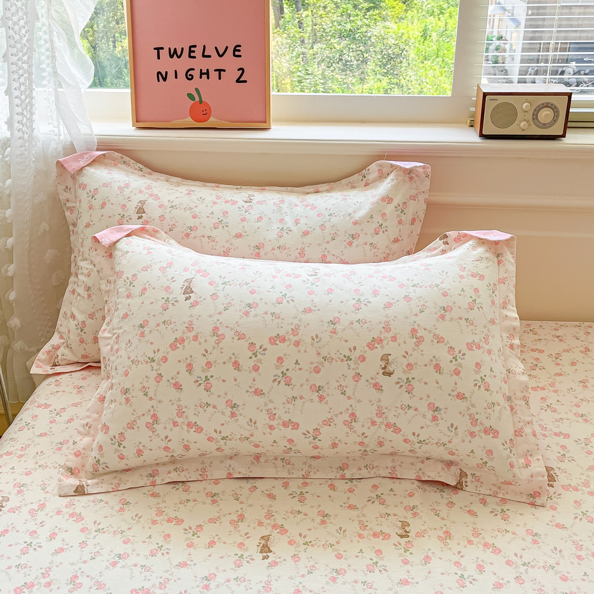 91家纺网 家纺一手货源 找家纺 花梦欣 2025新款全棉印花单品系列-四件套 花中仙子