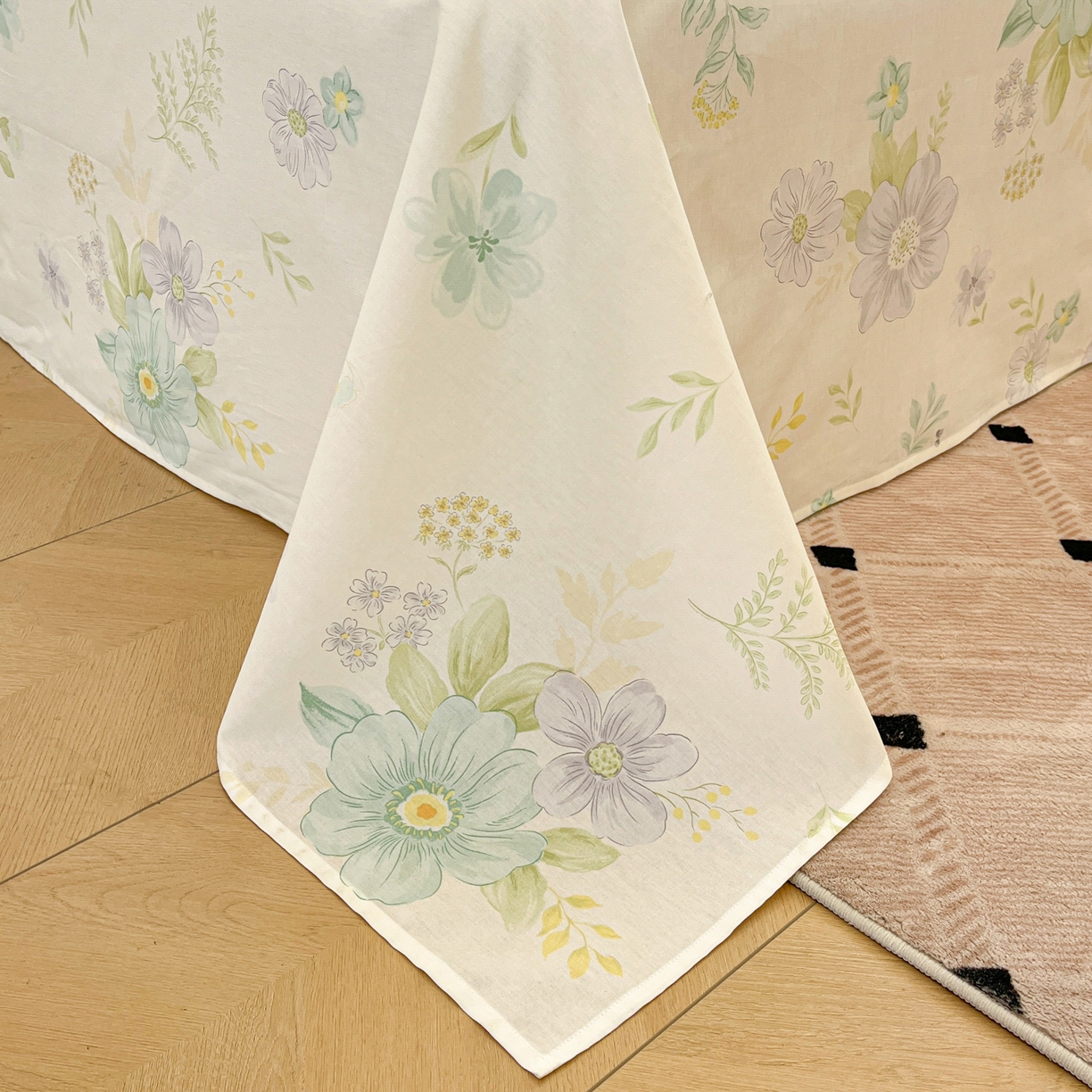 91家纺网 家纺一手货源 找家纺 花梦欣 2025新款全棉印花单品系列-四件套 蝶舞恋曲