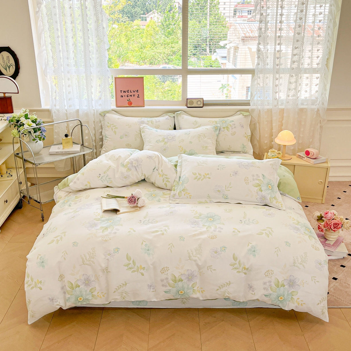 花梦欣 2025新款全棉印花单品系列-四件套 蝶舞恋曲