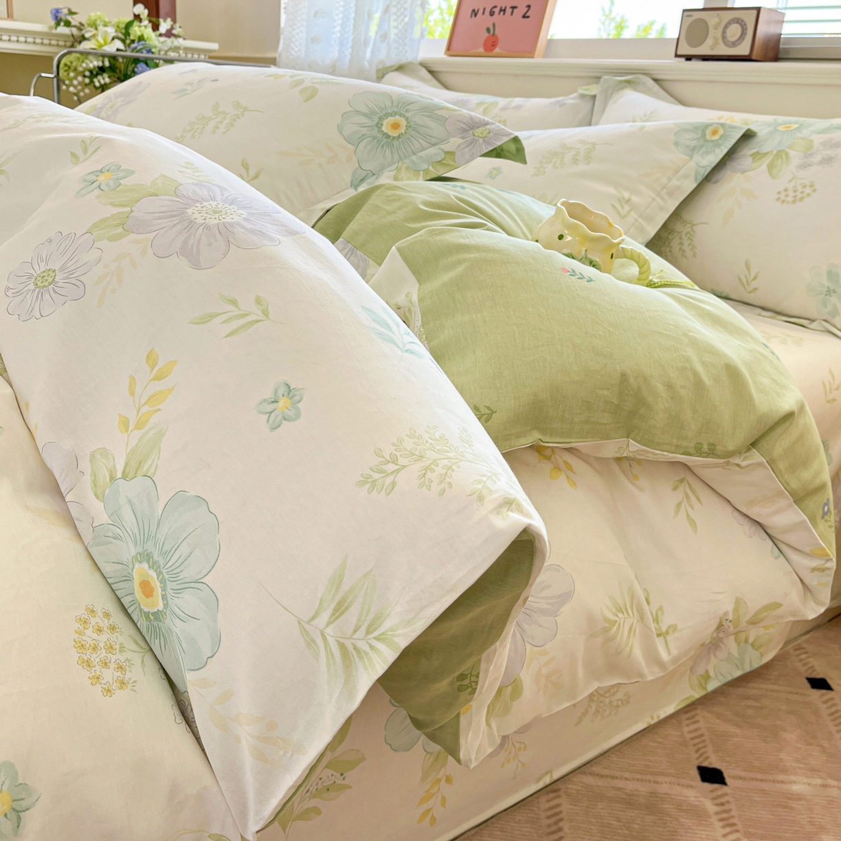 91家纺网 家纺一手货源 找家纺 花梦欣 2025新款全棉印花单品系列-四件套 蝶舞恋曲