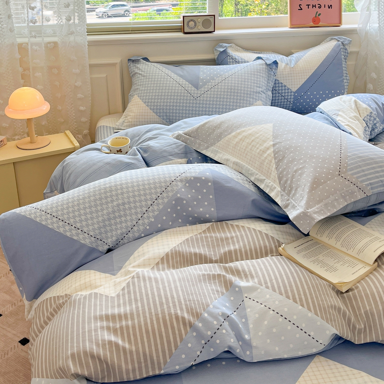 91家纺网 家纺一手货源 找家纺 花梦欣 2025新款全棉印花单品系列-四件套 光辉岁月